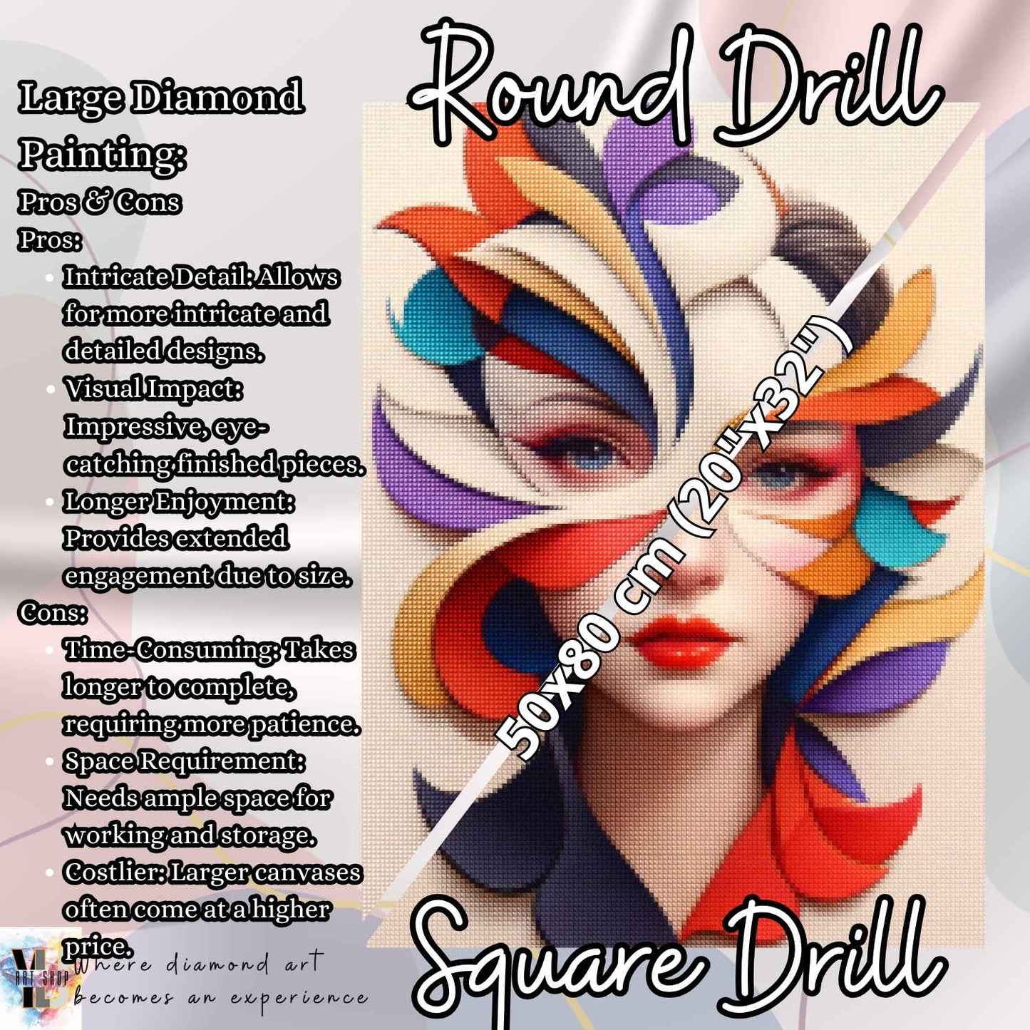 Flame & Flourish – Abstract Diamond Painting Kit