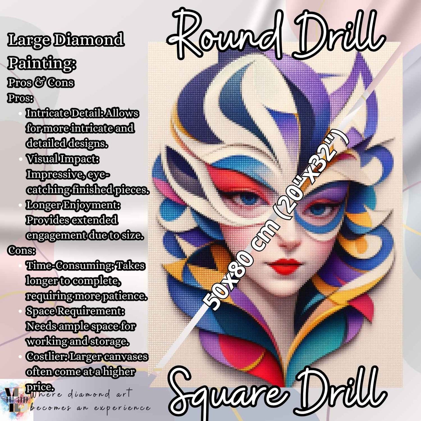 Prism Muse – Abstract Diamond Painting Kit