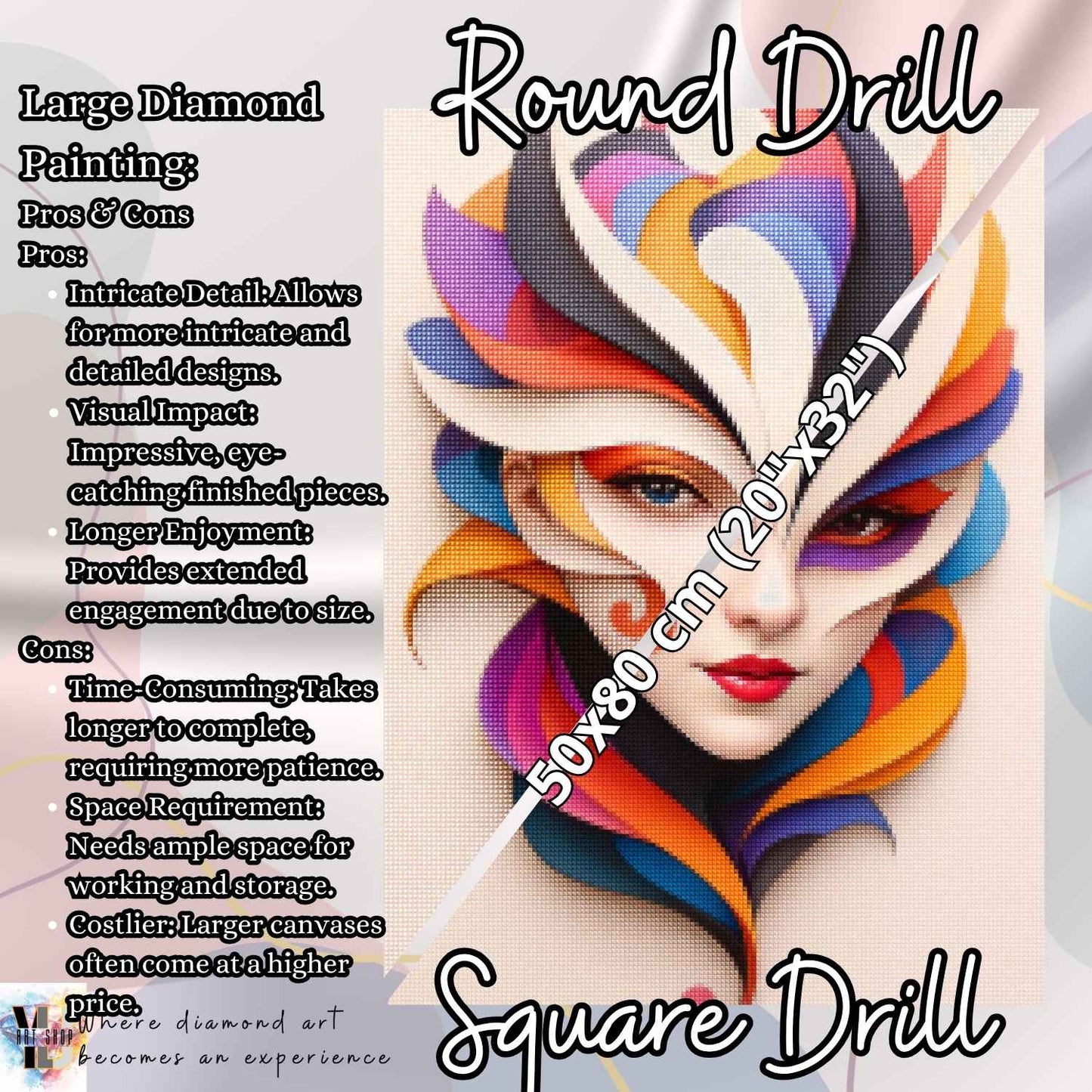Vivid Siren – Abstract Diamond Painting Kit