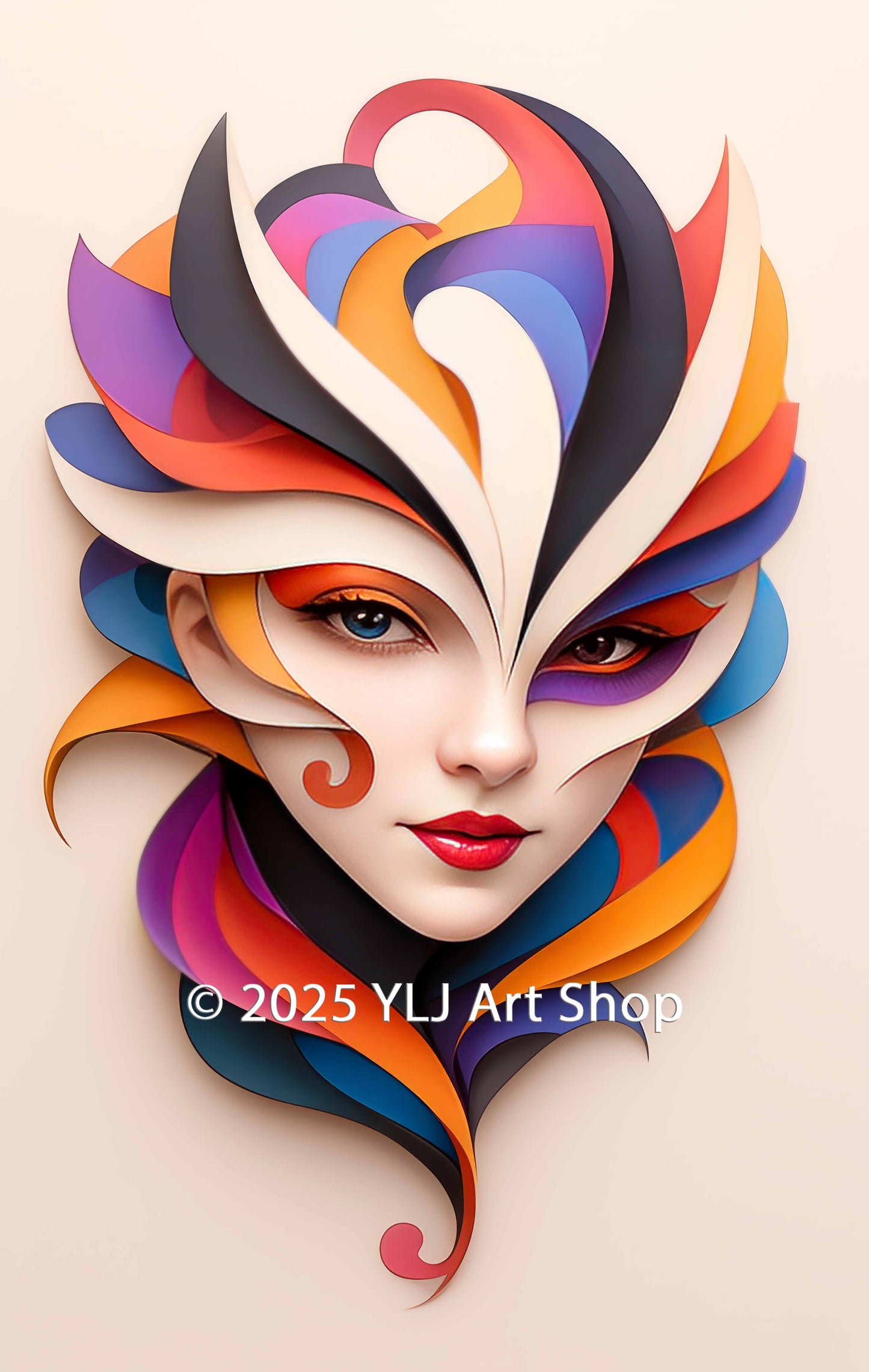 Vivid Siren – Abstract Diamond Painting Kit