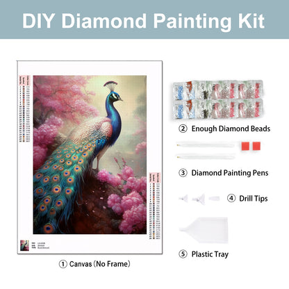 Blossoming Majesty – 5D Diamond Painting Kit (50x70 cm / 20"x28") – Full Drill, Round Acrylic Drills