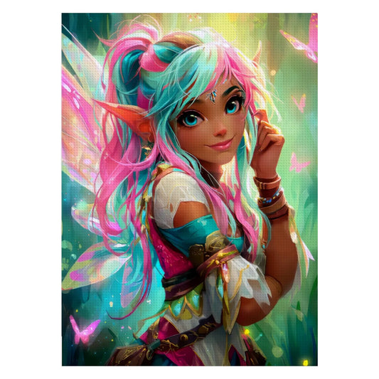 Glimmersprite – 5D Diamond Painting Kit (50x70 cm / 20"x28") | Round Acrylic Drills