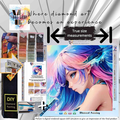 Aqua Dreamscape - Anime Diamond Painting Kit - YLJ Art Shop