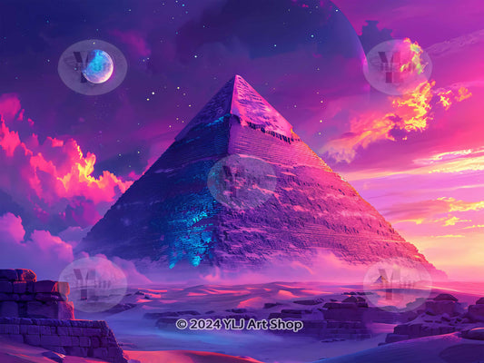 Cosmic Pharaoh - Landmarks Diamond Painting Kit - YLJ Art Shop