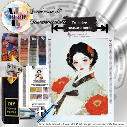 Blossom Elegance - Traditional Diamond Painting Kit - YLJ Art Shop