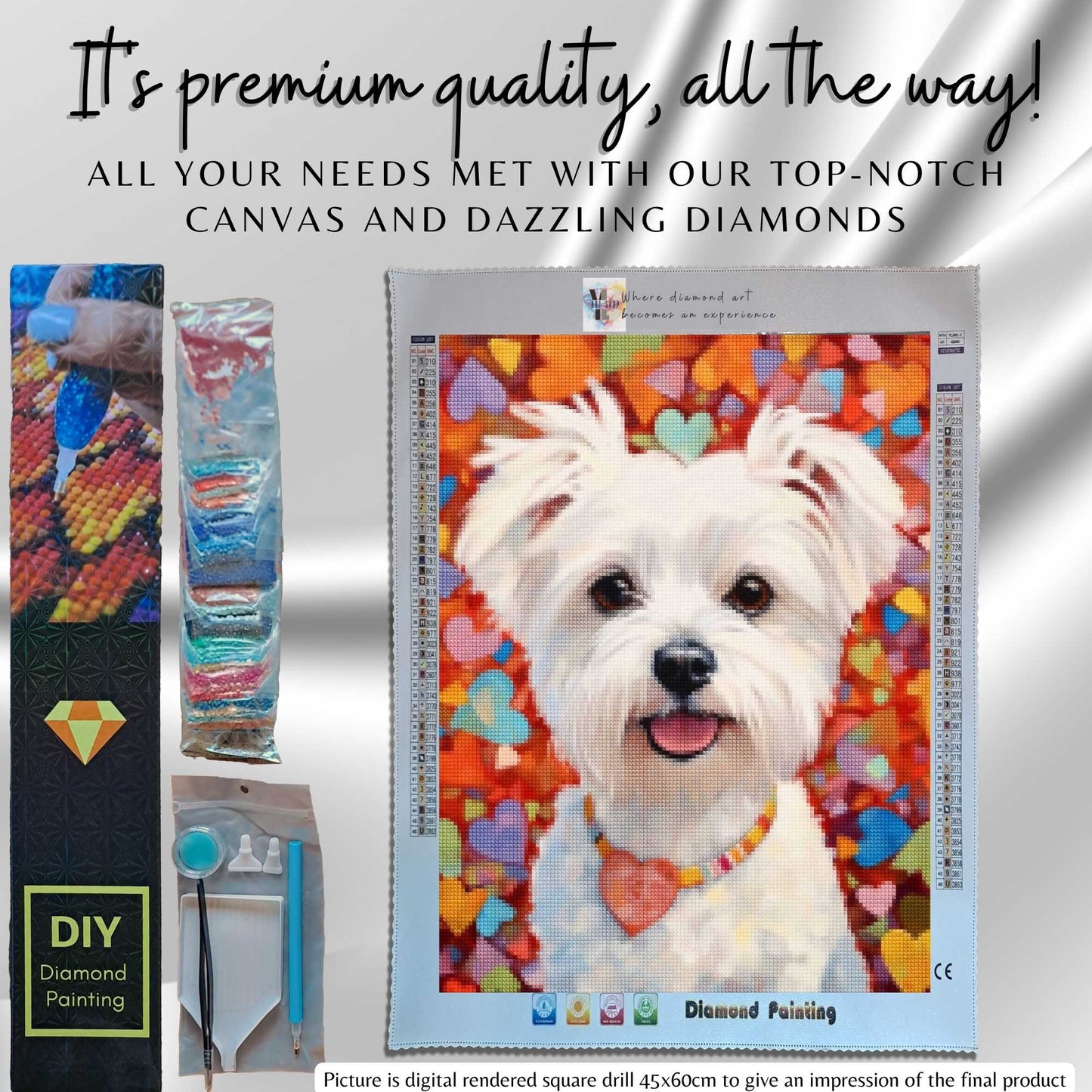 Heartfelt Paws - Dog Diamond Painting Kit - YLJ Art Shop - YLJ Art Shop