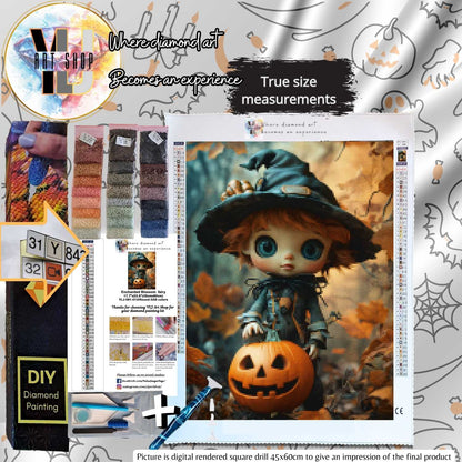 Pumpkin Patch Kid - Halloween Diamond Painting Kit - YLJ Art Shop - YLJ Art Shop