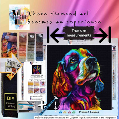 Radiant Spaniel - Dog Diamond Painting Kit - YLJ Art Shop