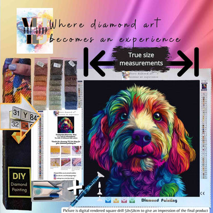 Rainbow Doodle - Dog Diamond Painting Kit - YLJ Art Shop