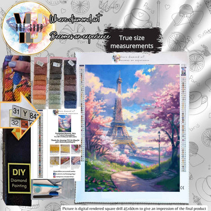 Springtime Parisienne - Landmark Diamond Painting Kit - YLJ Art Shop