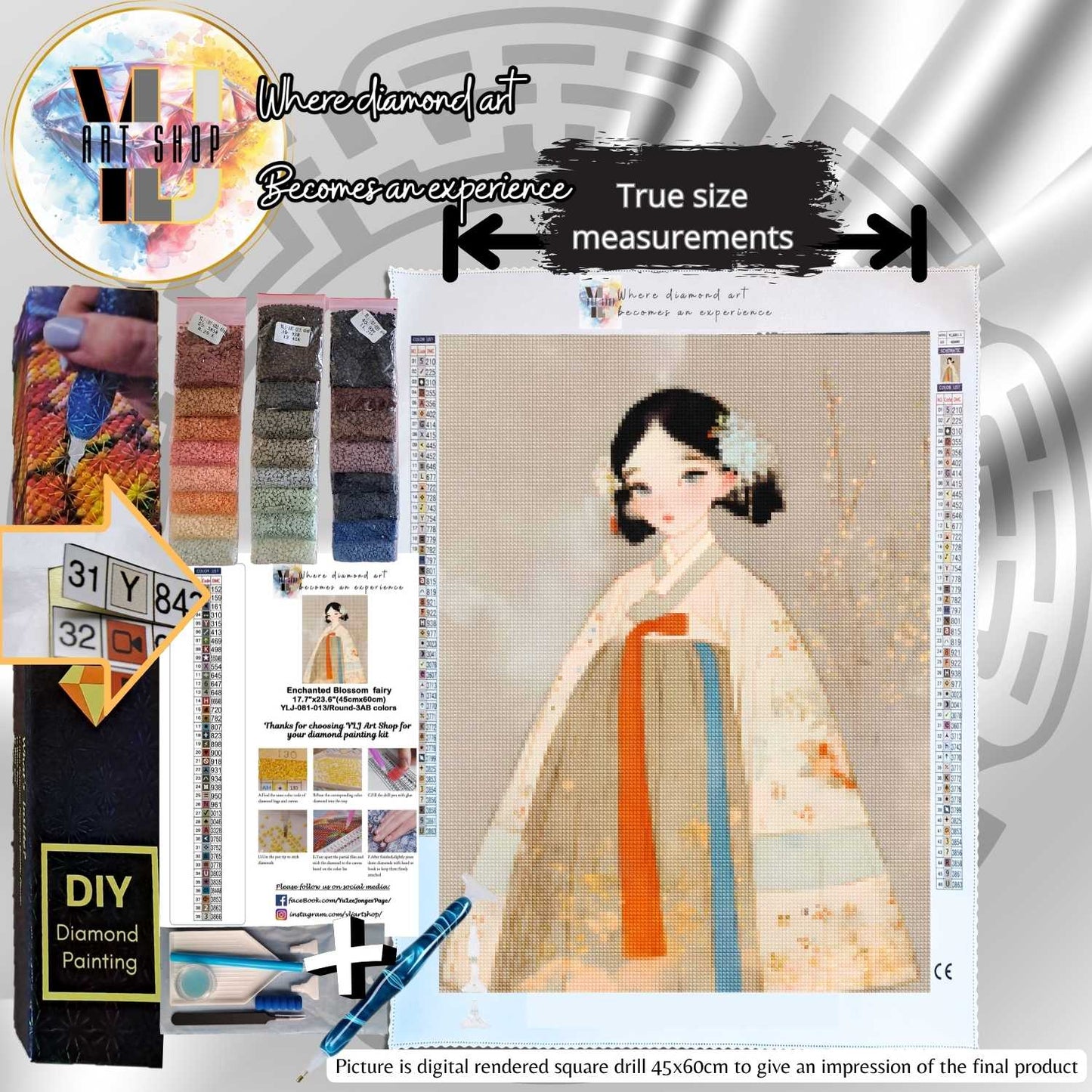 Whispers of Hanbok - Traditional Diamond Painting Kit - YLJ Art Shop