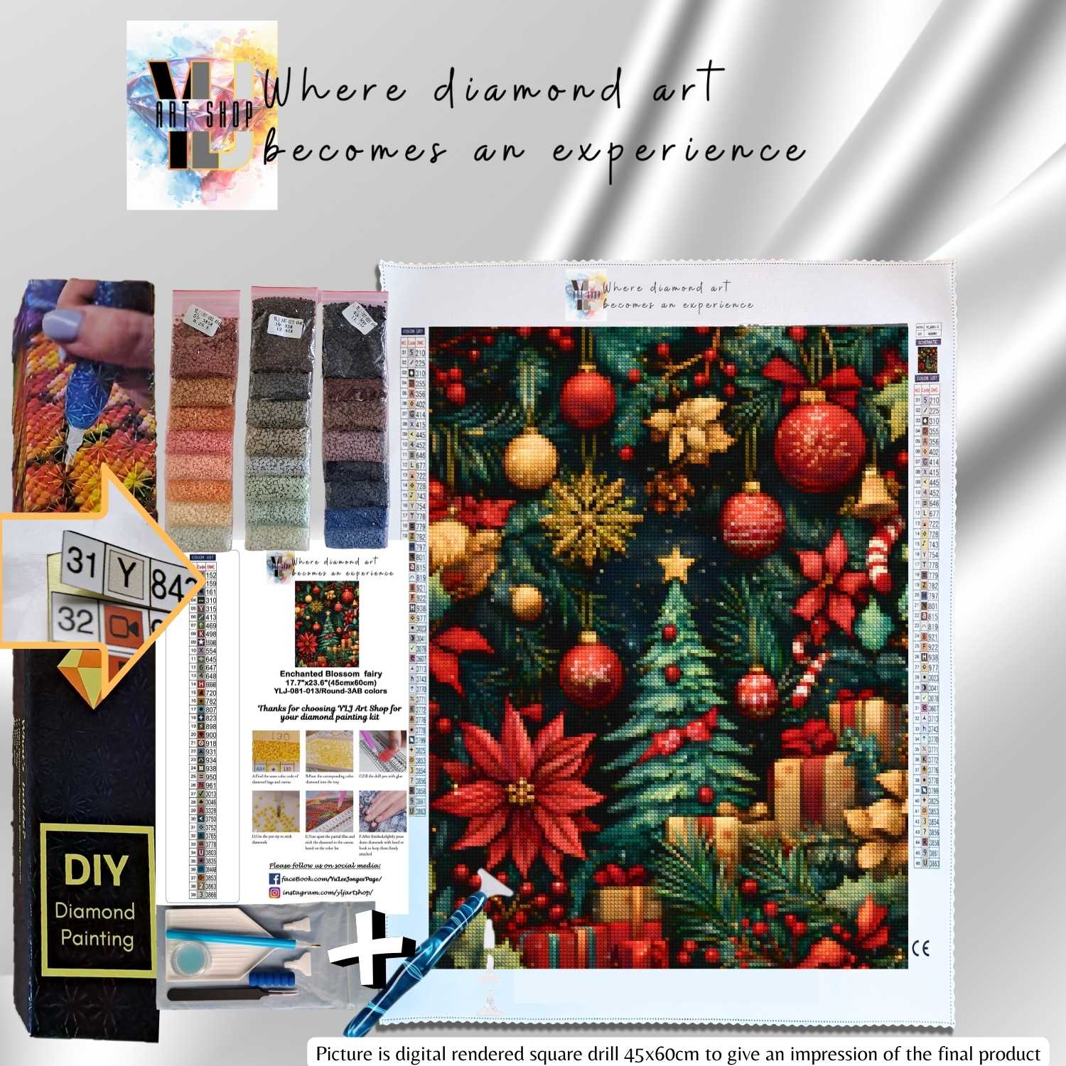 Christmas Sparkle Symphony - Christmas Diamond Painting Kit - YLJ Art Shop - YLJ Art Shop