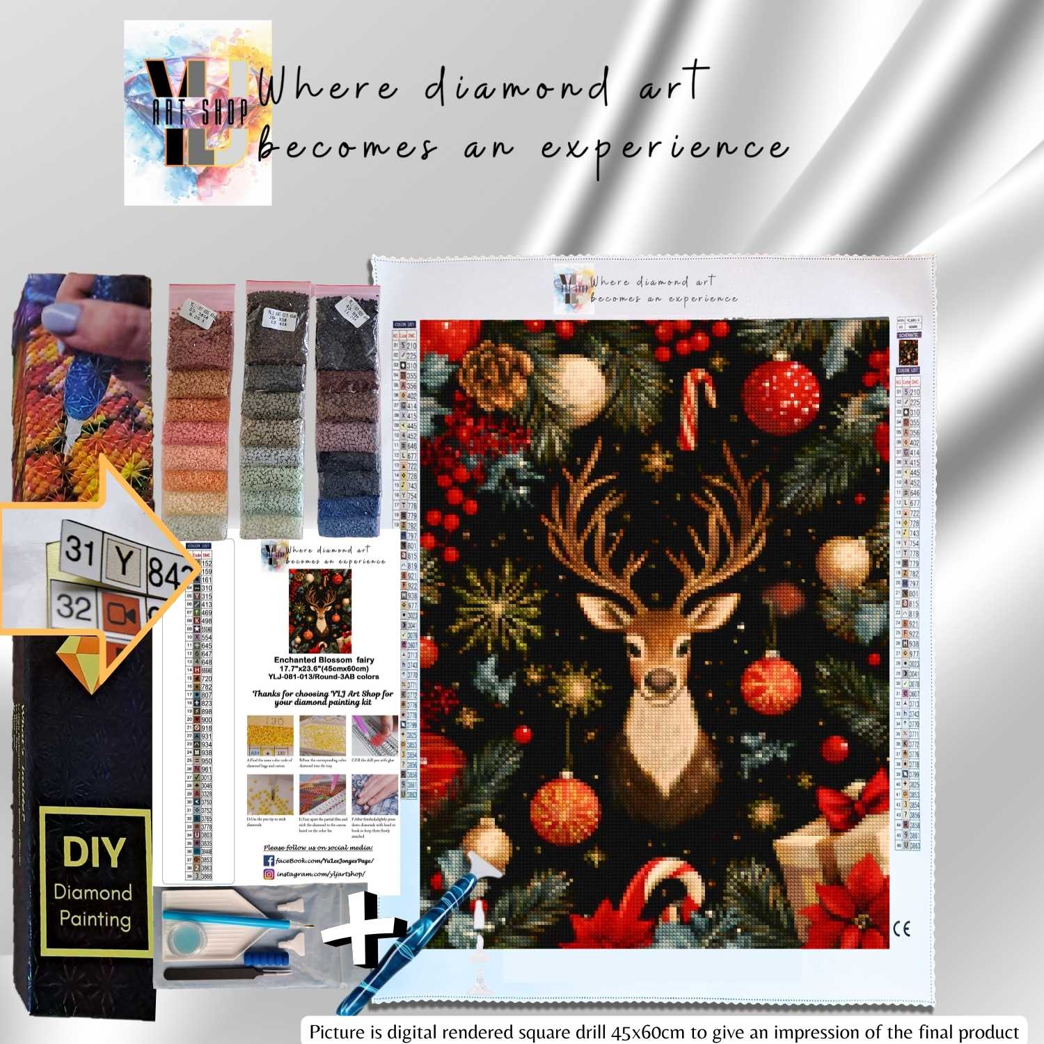 Winter Woodland Charm - Christmas Diamond Painting Kit - YLJ Art Shop - YLJ Art Shop