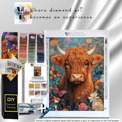 Highland Grace - Cow Diamond Painting Kit - YLJ Art Shop - YLJ Art Shop