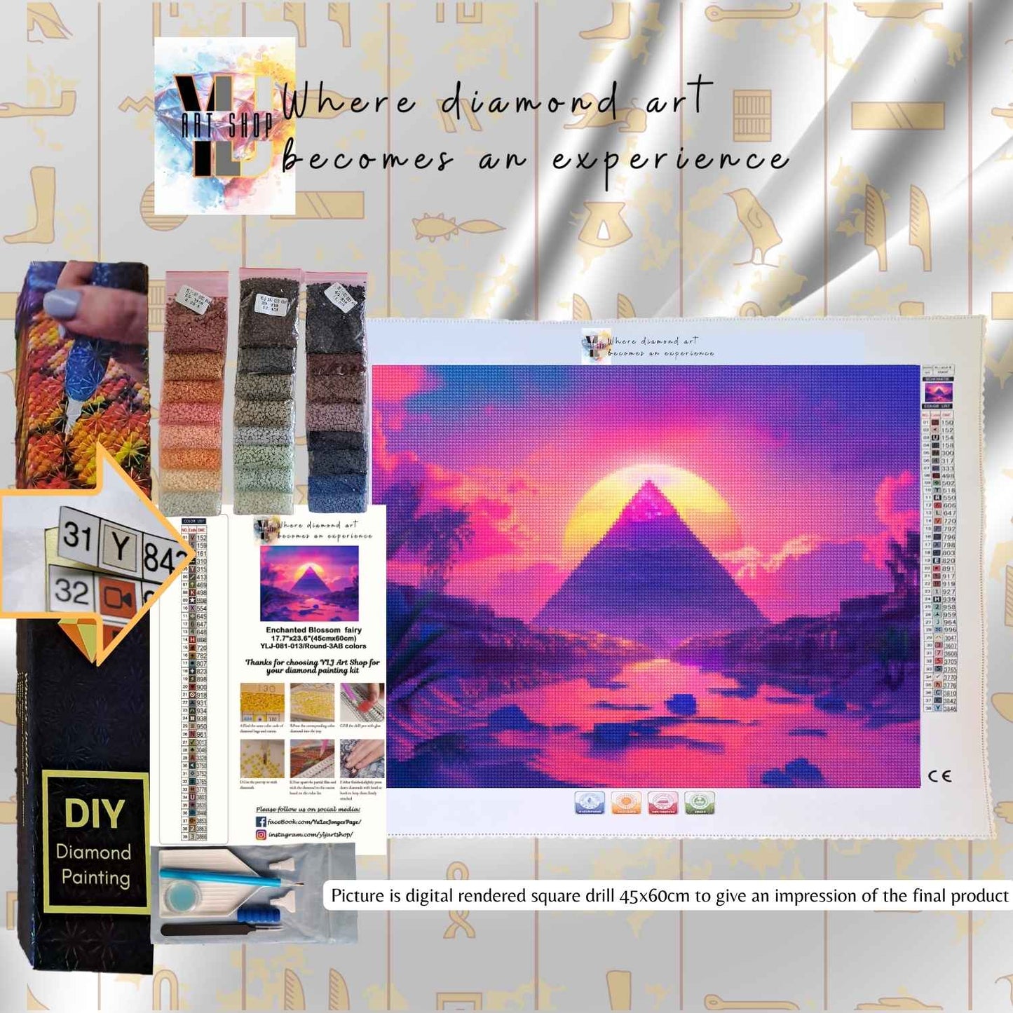 Sunset Mirage - Landmarks Diamond Painting Kit - YLJ Art Shop