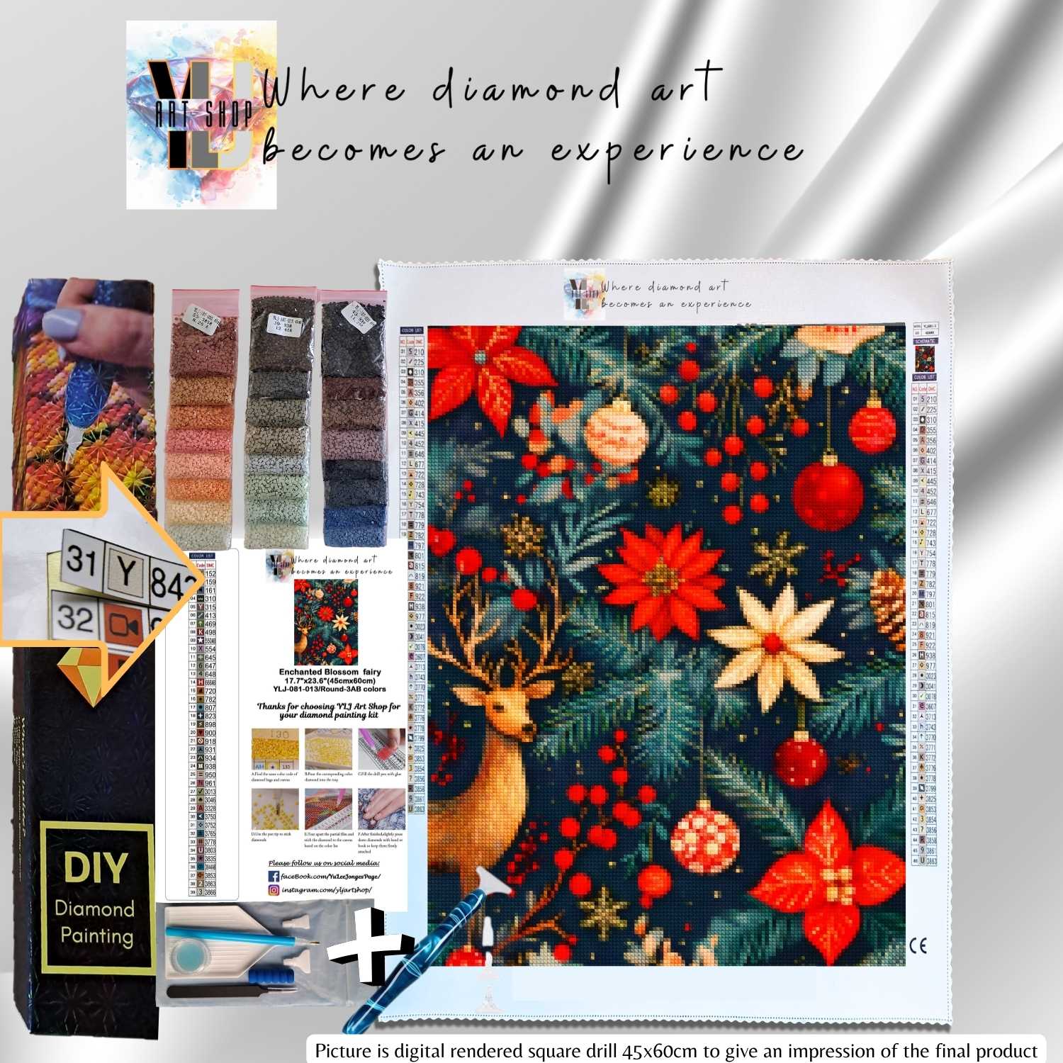 Winter Wonderland Elegance - Christmas Diamond Painting Kit - YLJ Art Shop - YLJ Art Shop