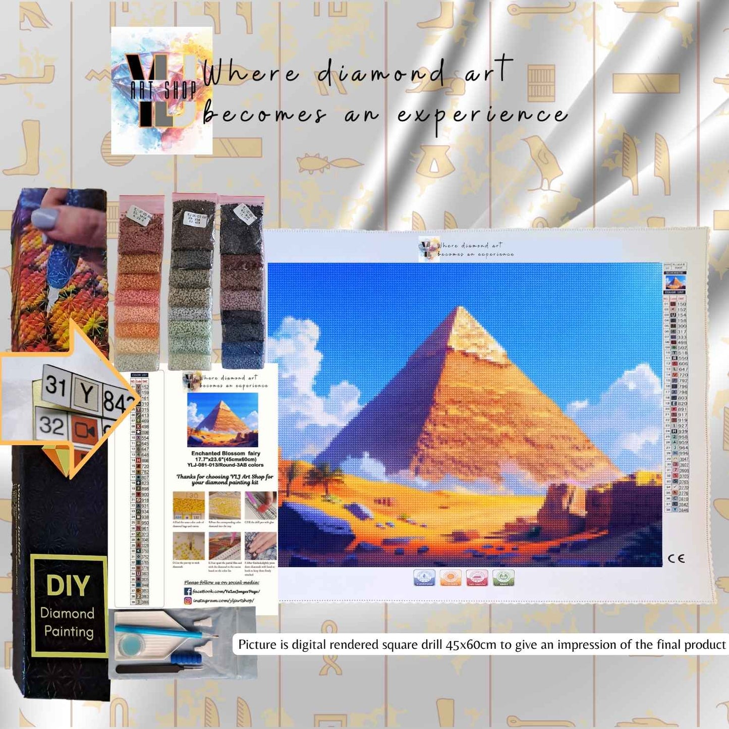 Eternal Sands - Landmarks Diamond Painting Kit - YLJ Art Shop