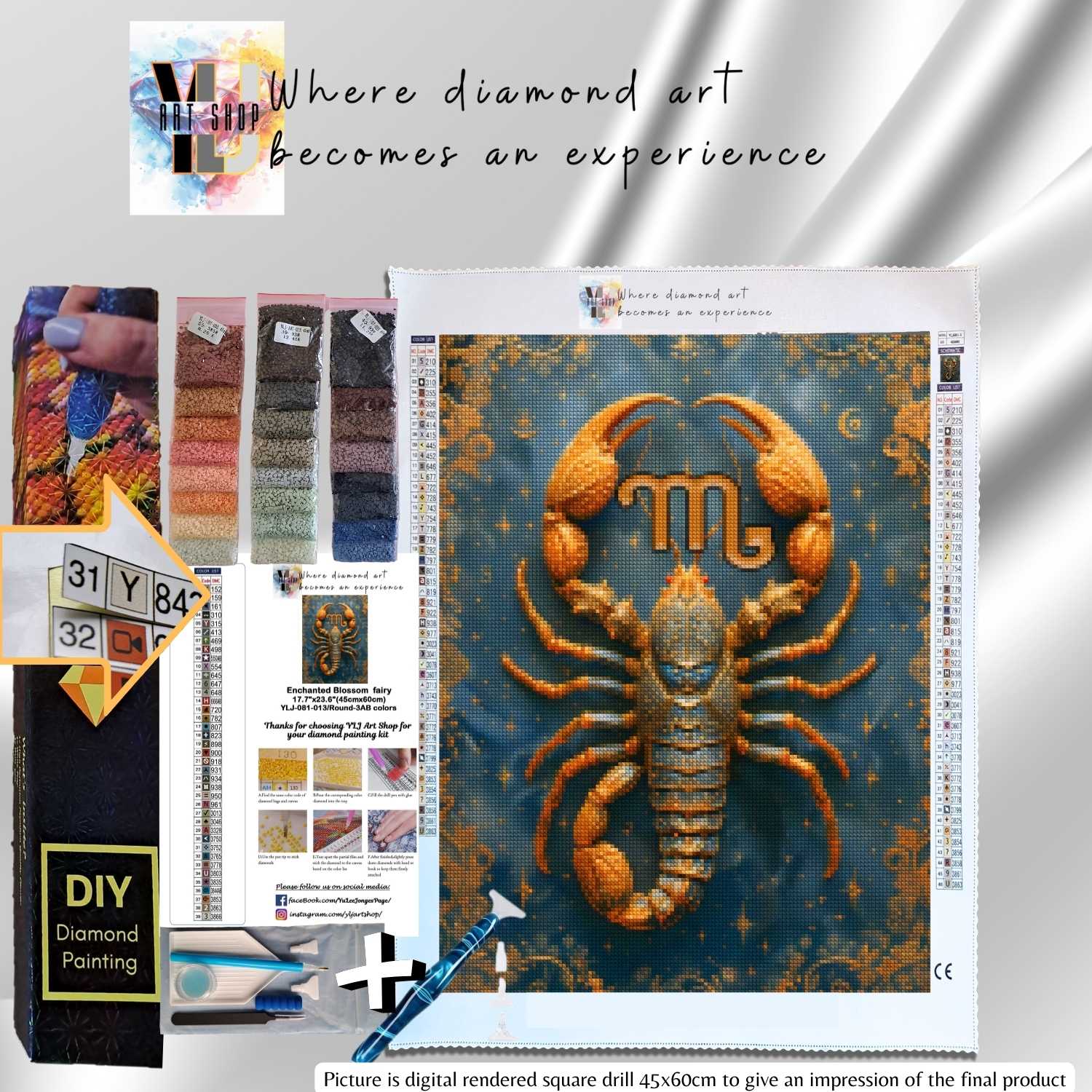 Scorpio - Horoscope Diamond Painting Kit - YLJ ArtShop - YLJ Art Shop