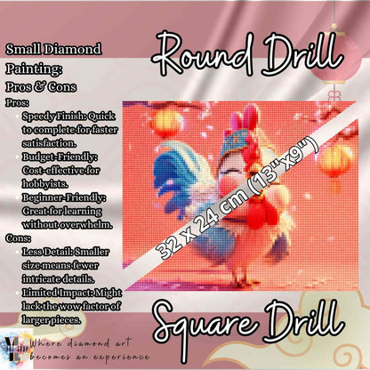 Celestial Rooster Spirit - Chinese Zodiac Diamond Painting Kit - YLJ Art Shop