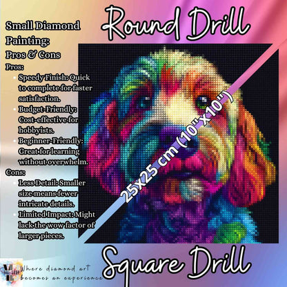 Rainbow Doodle - Dog Diamond Painting Kit - YLJ Art Shop