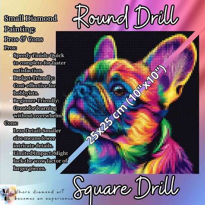 Rainbow Frenchie - Dog Diamond Painting Kit - YLJ Art Shop