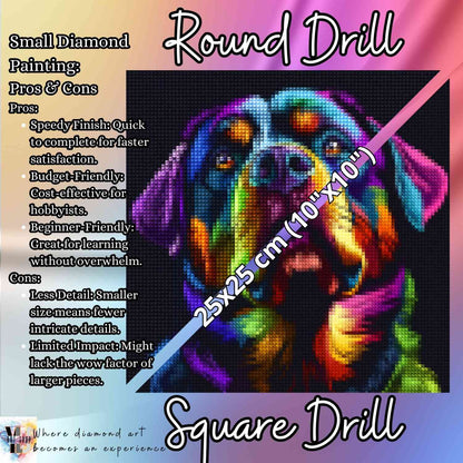 Rainbow Rottie - Dog Diamond Painting Kit - YLJ Art Shop