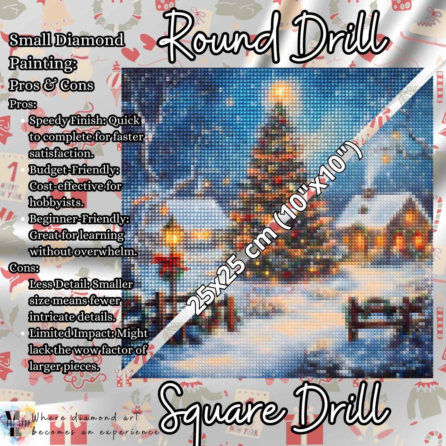 Silent Night Splendor - Christmas Diamond Painting Kit - YLJ Art Shop