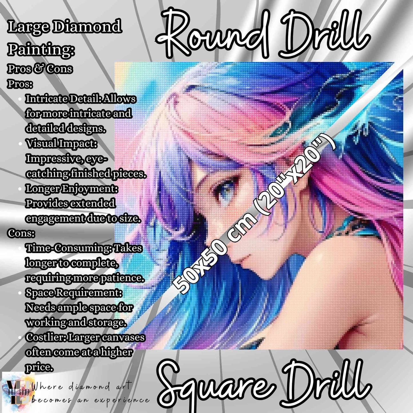 Aqua Dreamscape - Anime Diamond Painting Kit - YLJ Art Shop