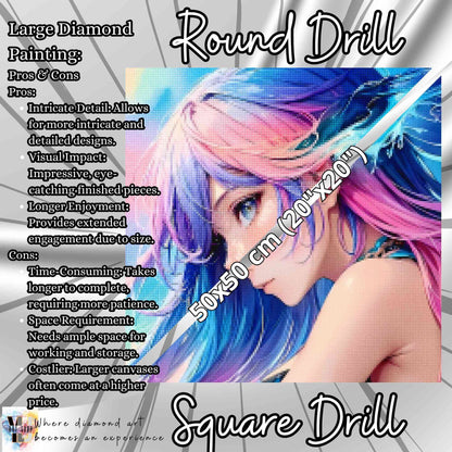 Aqua Dreamscape - Anime Diamond Painting Kit - YLJ Art Shop