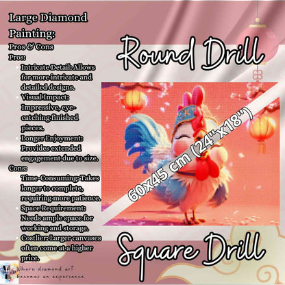 Celestial Rooster Spirit - Chinese Zodiac Diamond Painting Kit - YLJ Art Shop