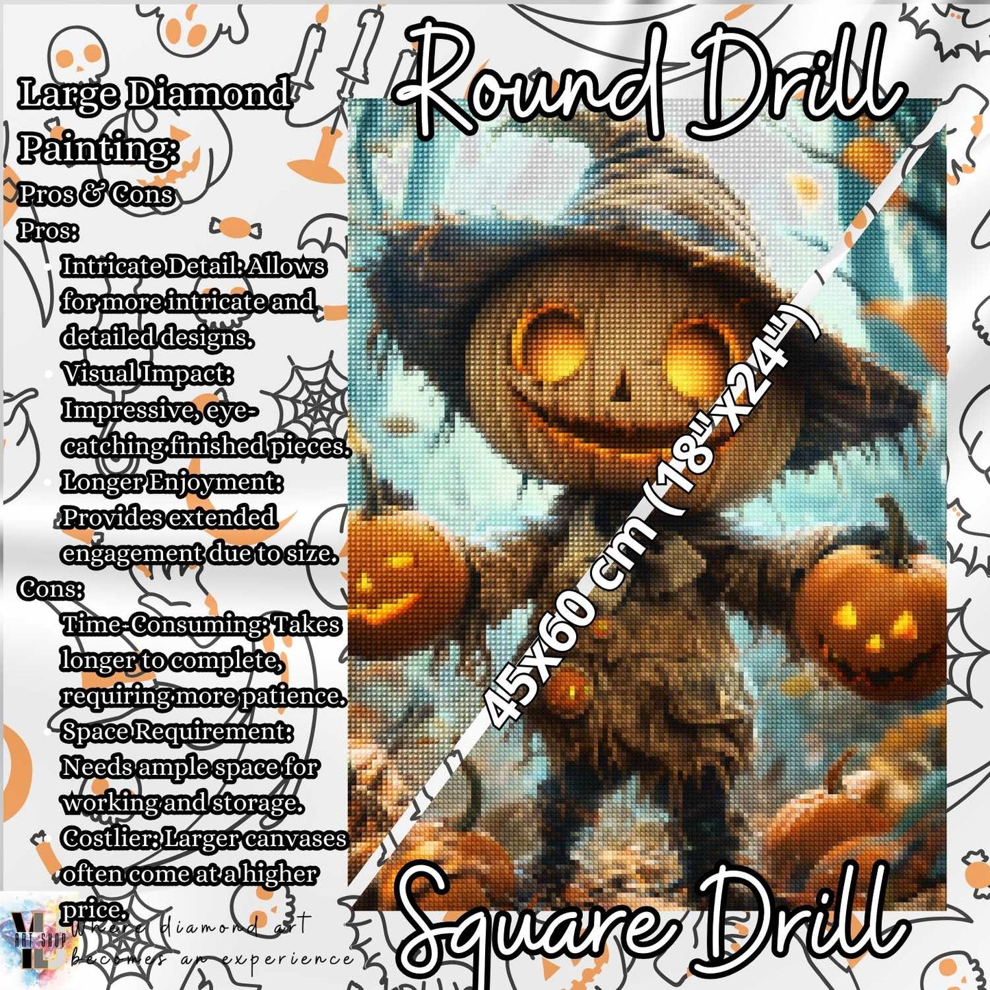 Pumpkin Patch Mischief - Halloween Diamond Painting Kit - YLJ Art Shop - YLJ Art Shop