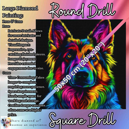 Rainbow Shepherd - Dog Diamond Painting Kit - YLJ Art Shop