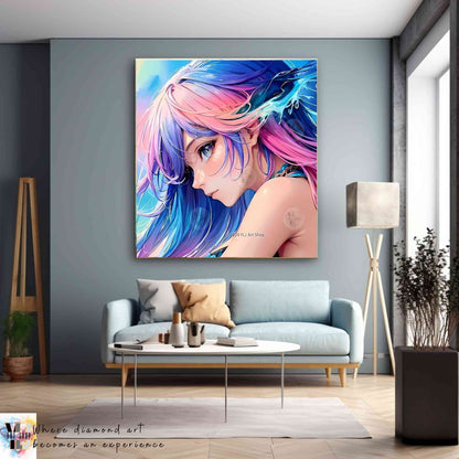 Aqua Dreamscape - Anime Diamond Painting Kit - YLJ Art Shop