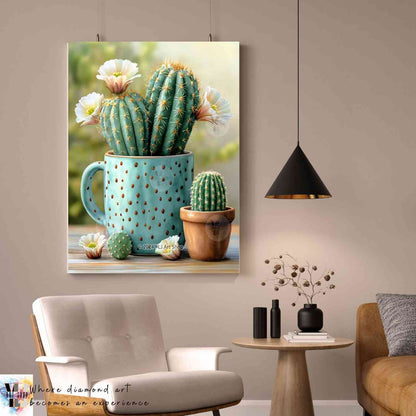 Desert Cup Magic - Cactus Diamond Painting Kit - YLJ Art Shop