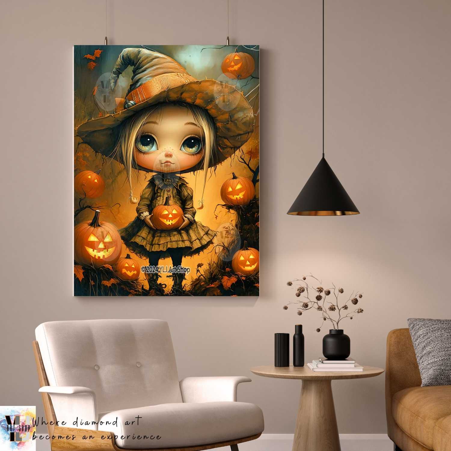 Haunted Pumpkin Grove - Halloween Diamond Painting Kit - YLJ Art Shop - YLJ Art Shop