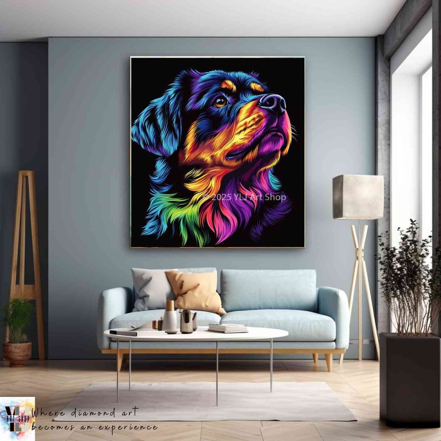 Luminous Guardian - Dog Diamond Painting Kit - YLJ Art Shop