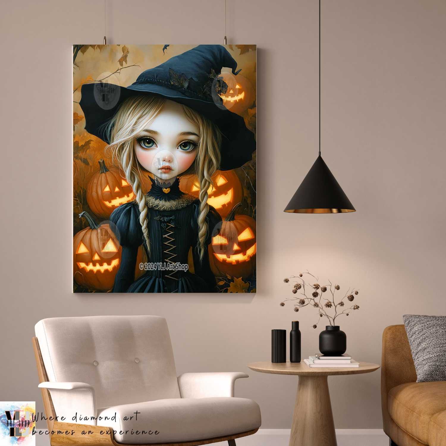 Midnight Witch - Halloween Diamond Painting Kit - YLJ Art Shop - YLJ Art Shop