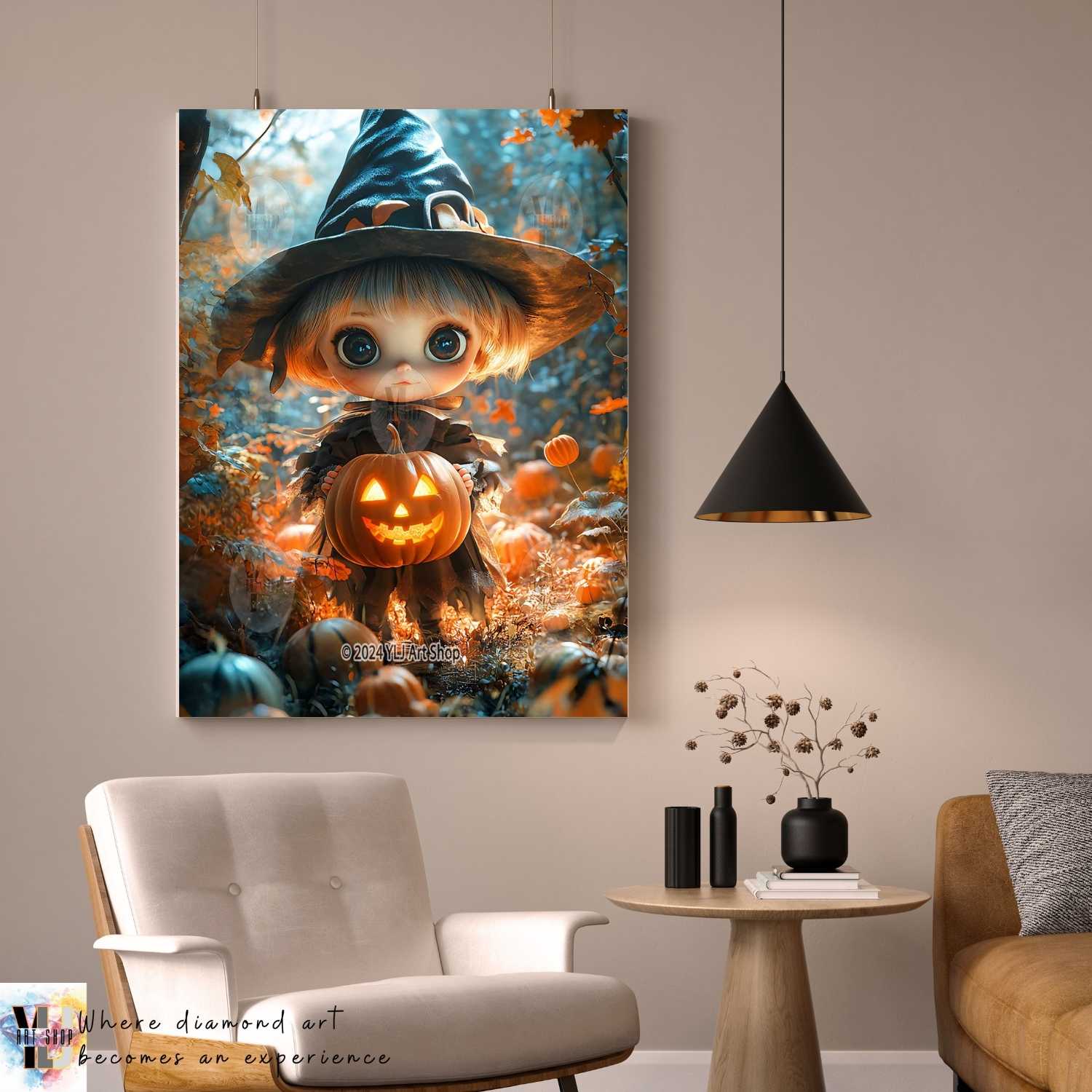 Pumpkin Witch - Halloween Diamond Painting Kit - YLJ Art Shop - YLJ Art Shop