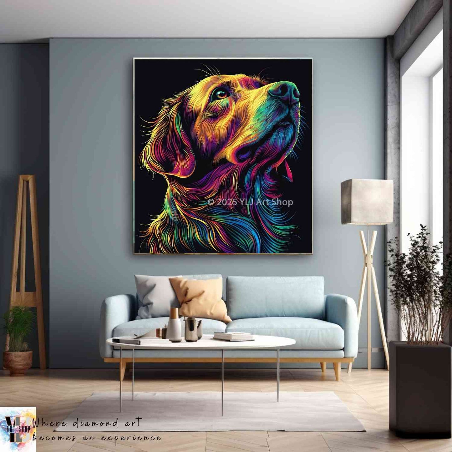 Radiant Retriever - Dog Diamond Painting Kit - YLJ Art Shop