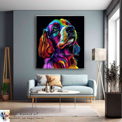 Radiant Spaniel - Dog Diamond Painting Kit - YLJ Art Shop