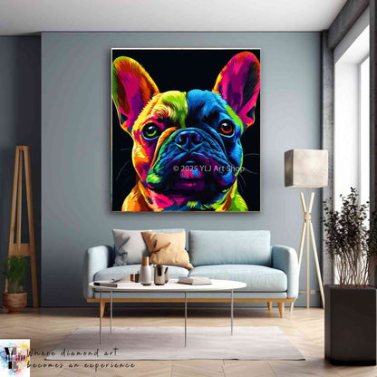 Rainbow Bulldog - Dog Diamond Painting Kit - YLJ Art Shop