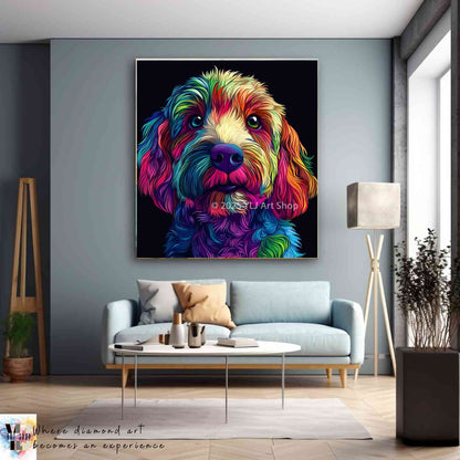 Rainbow Doodle - Dog Diamond Painting Kit - YLJ Art Shop