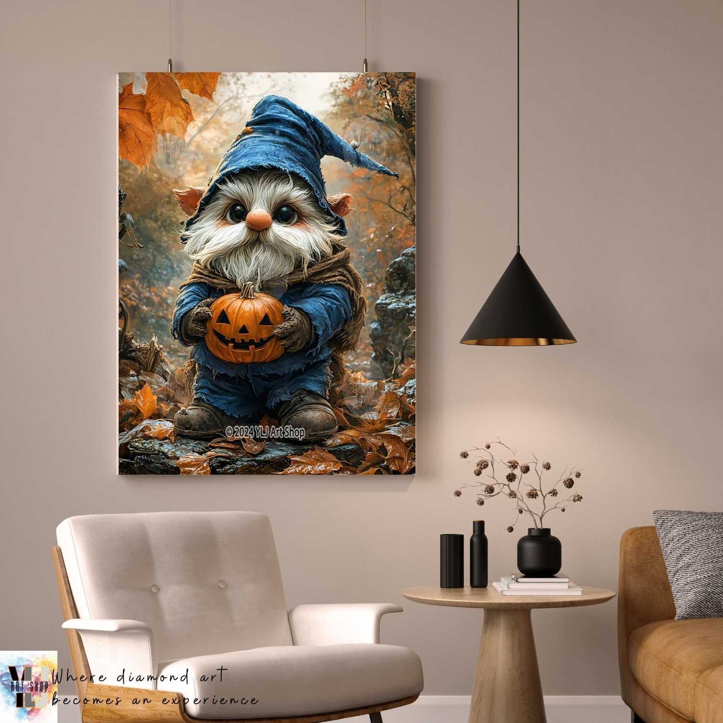 Spooky Gnomekin - Halloween Diamond Painting Kit - YLJ Art Shop - YLJ Art Shop