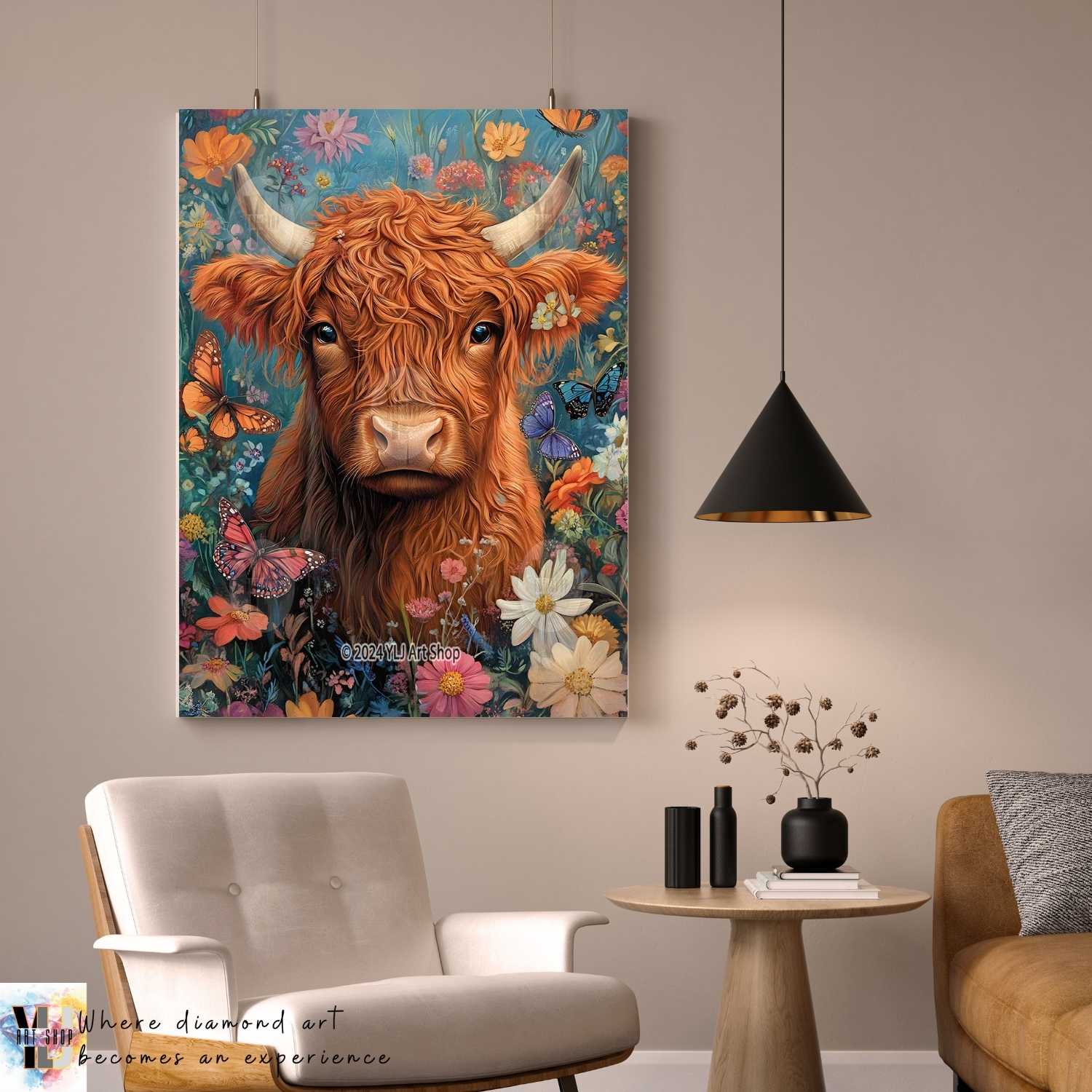 Highland Grace - Cow Diamond Painting Kit - YLJ Art Shop - YLJ Art Shop