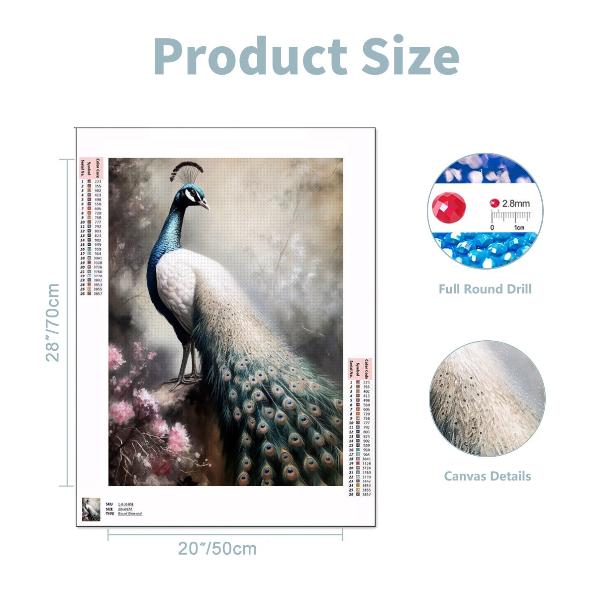 Ethereal Elegance – 5D Diamond Painting Kit (50x70 cm / 20"x28") | Round Acrylic Drills