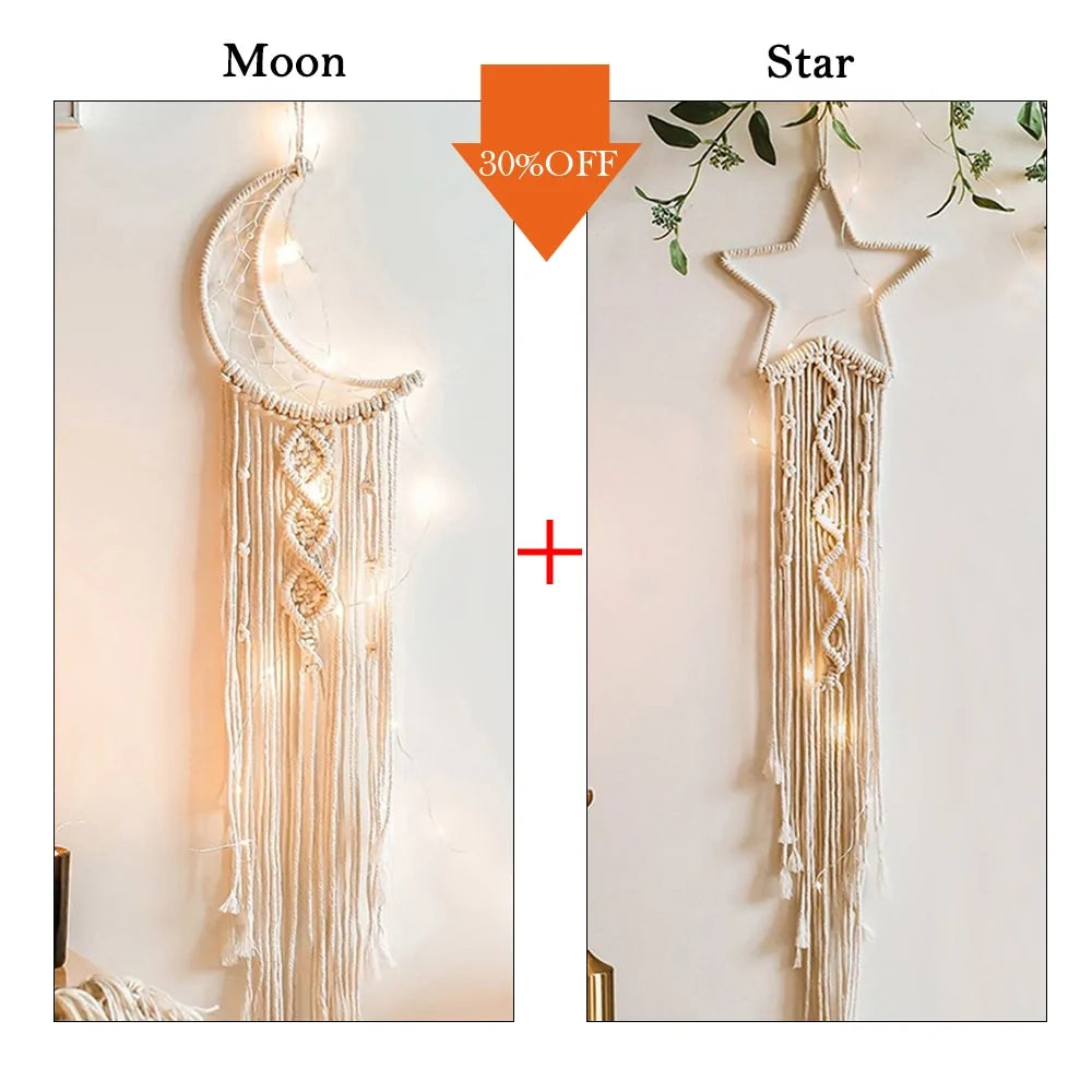 Starlit Harmony: Macrame Wall Decor - YLJ Art Shop