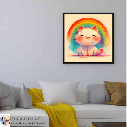 Happy Rainbow Cat - Toon Diamond Painting Kit - YLJ Art Shop