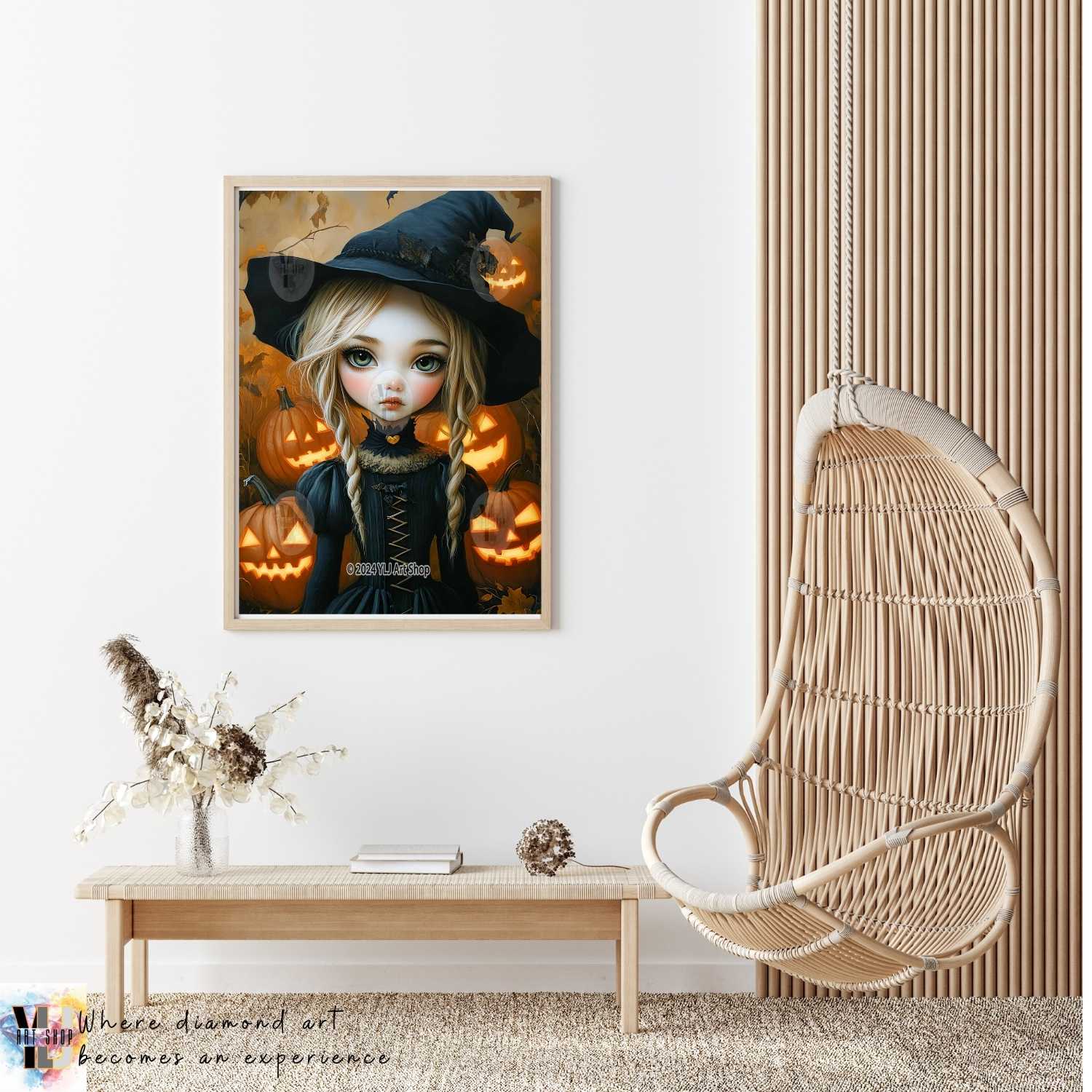 Midnight Witch - Halloween Diamond Painting Kit - YLJ Art Shop - YLJ Art Shop