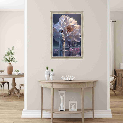 Moonpetal Grace – Floral Diamond Painting Kit - YLJ Art Shop