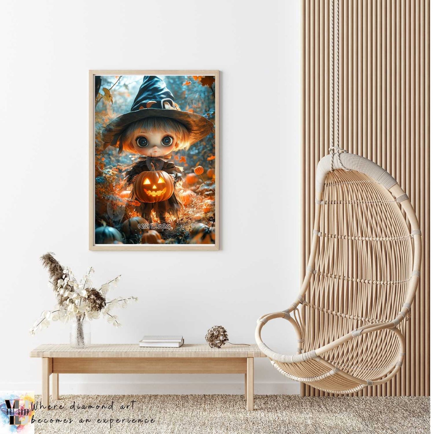 Pumpkin Witch - Halloween Diamond Painting Kit - YLJ Art Shop - YLJ Art Shop